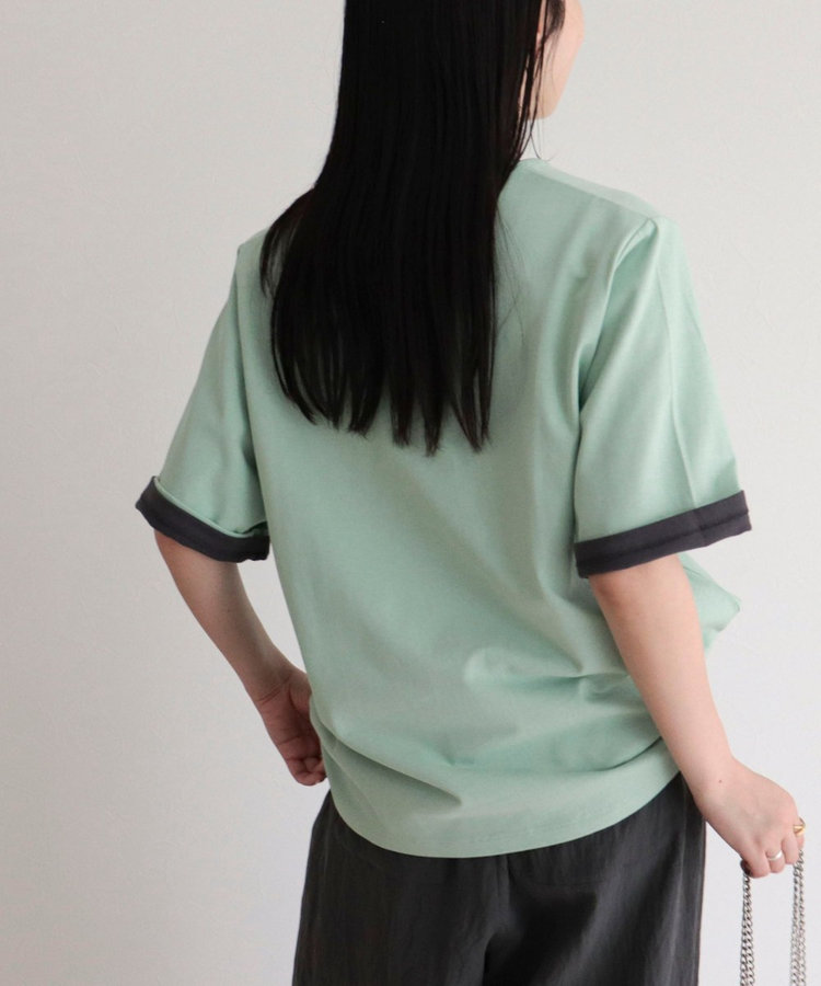【GEVACO/ゲバコ】別注レディースヘンリーネックTシャツ
