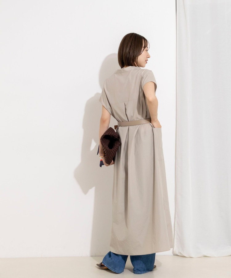 【WEB＆一部店舗限定カラー】ウォッシャブルエクセルテックタンブラースタンドカラースキッパーワンピース