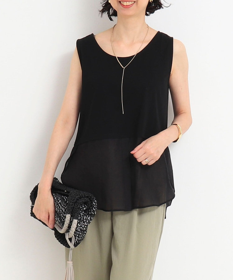 シアーサテンレイヤードタンクトップ（5-0849-2-03-003）｜MICO