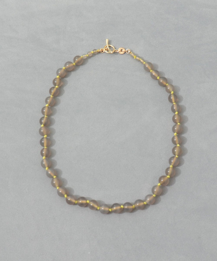 【grâce grace/グラスグラス】カラーヤーンノット天然石ネックレス