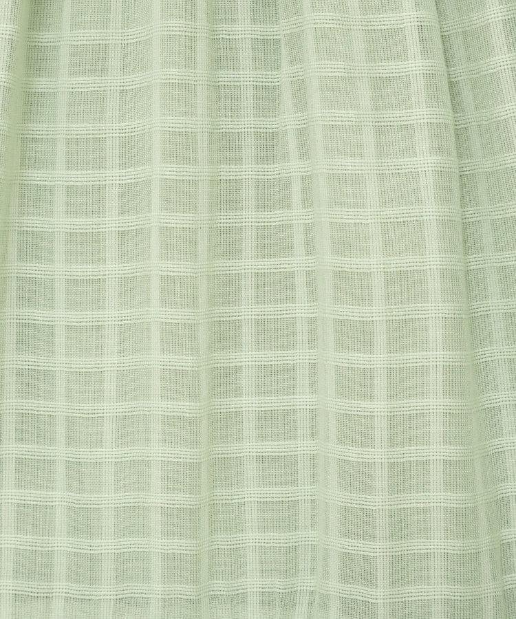 【WALANCE/ワランス】natural dye sheer cotton check gather dress