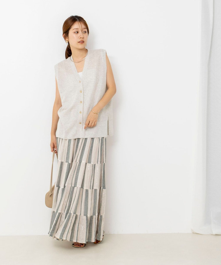 ラメストライプスカート