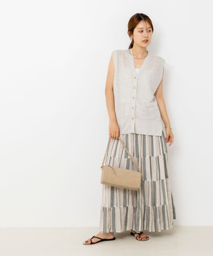 ラメストライプスカート