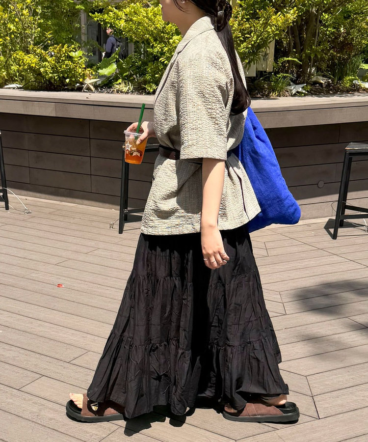 グレンチェック半袖ダブルジャケット