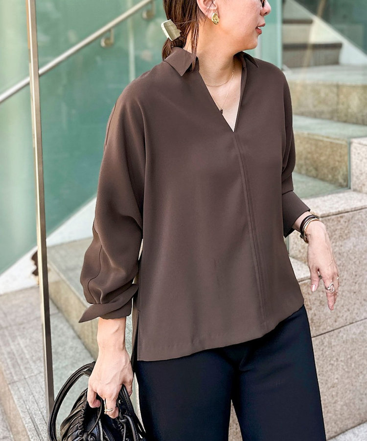 【一部WEB限定カラーアイテム】《セットアップ対応》ウォッシャブルツイルスキッパーシャツ