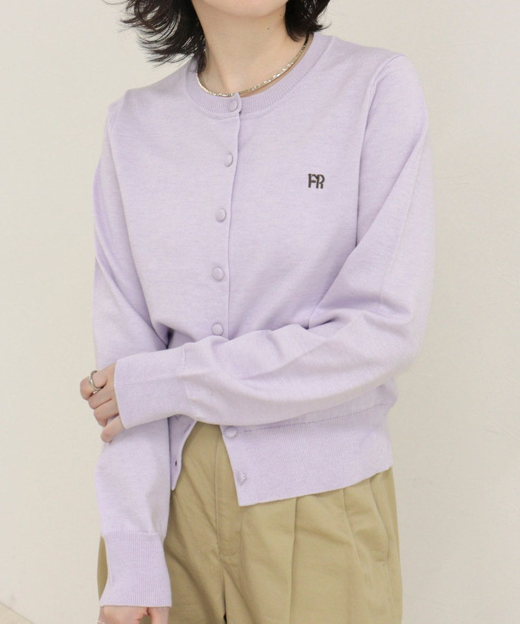 FR刺しゅうBASIC天竺カーディガン