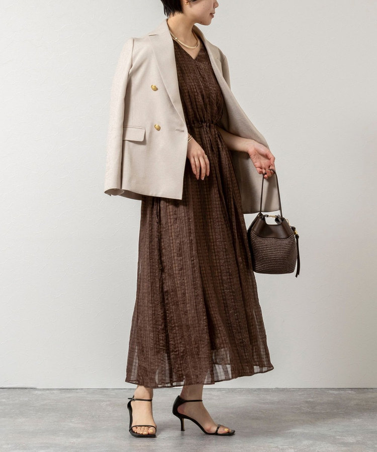 【WEB限定】ウォッシャブルシアーチェックワンピース