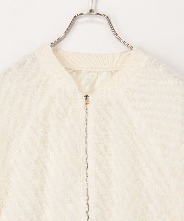 立体ジャガードZIPブルゾン（5-0819-1-24-013）｜fredy couleur