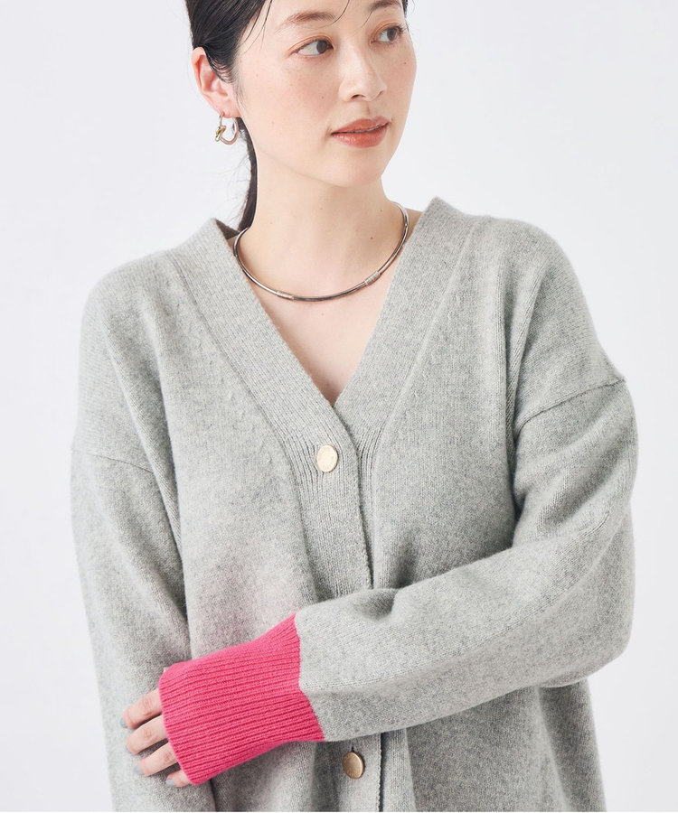 【WEB＆一部店舗限定カラーあり】MUSICゆったりVネックカーディガン