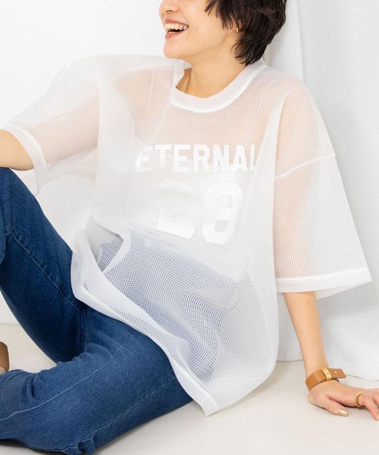 ダンボールメッシュプリントTシャツ（5-0037-2-03-004）｜Rie Miller