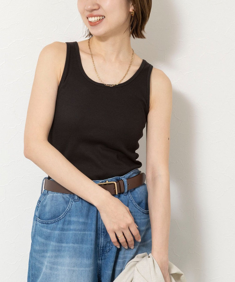 ［WEB限定 SPECIAL SALE！］ウォッシャブルカップ付きリブタンクトップ