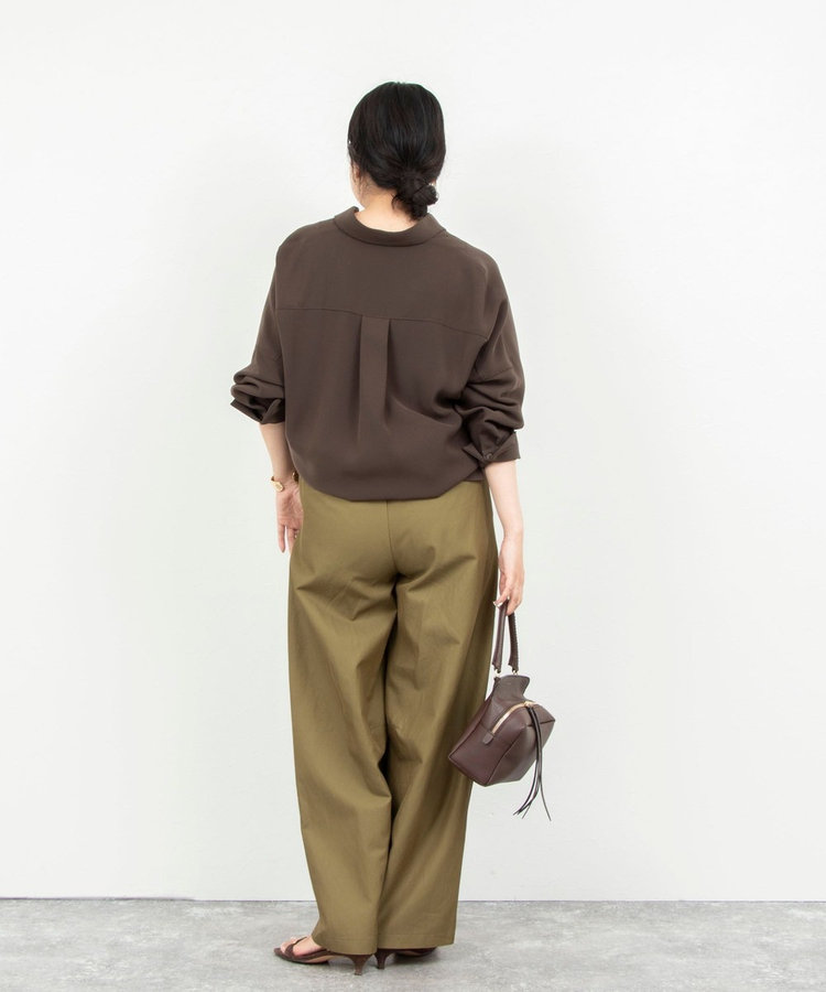 【一部WEB限定カラーアイテム】《セットアップ対応》ウォッシャブルツイルスキッパーシャツ