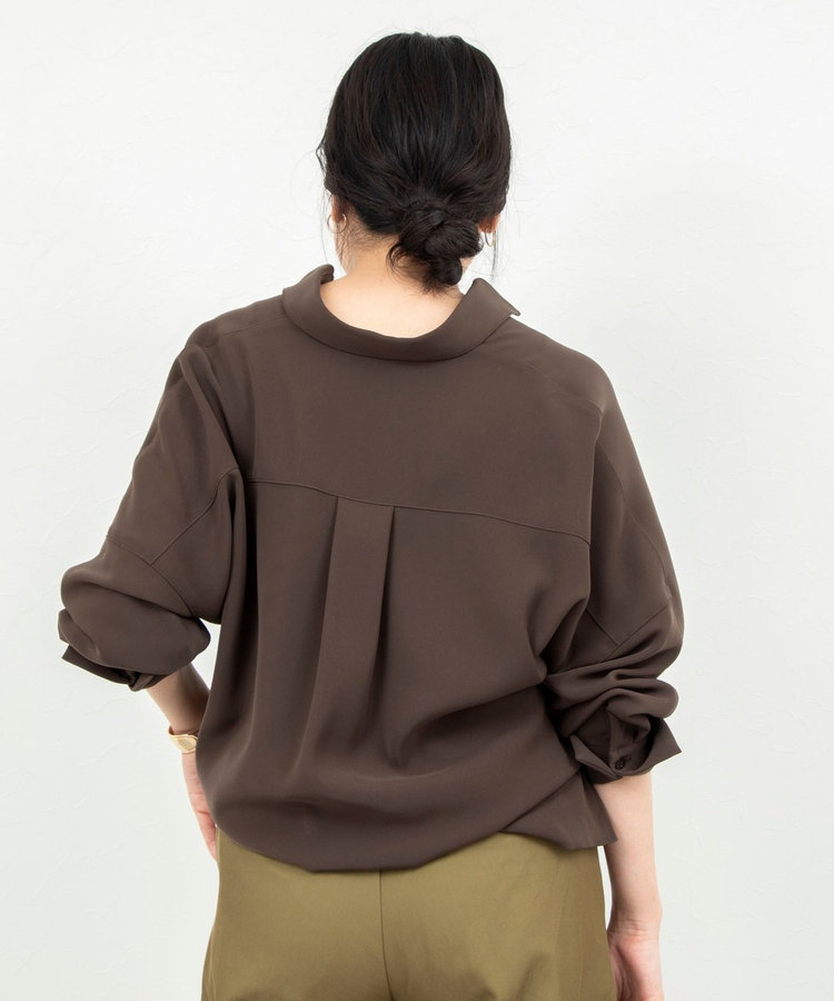 【一部WEB限定カラーアイテム】《セットアップ対応》ウォッシャブルツイルスキッパーシャツ