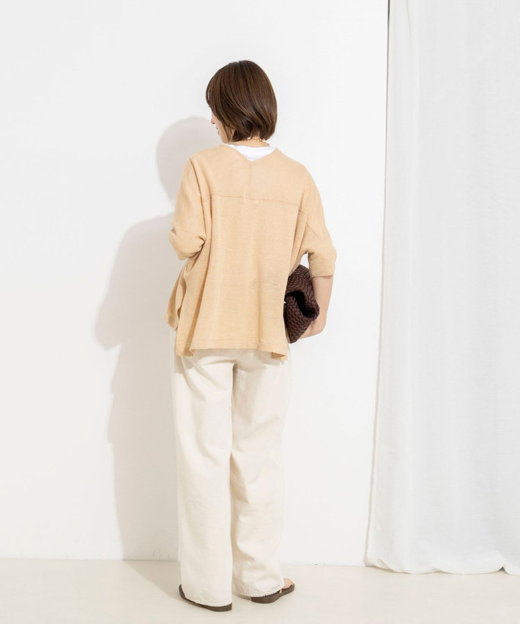 《手洗い可能》フレンチリネンボレロカーデ
