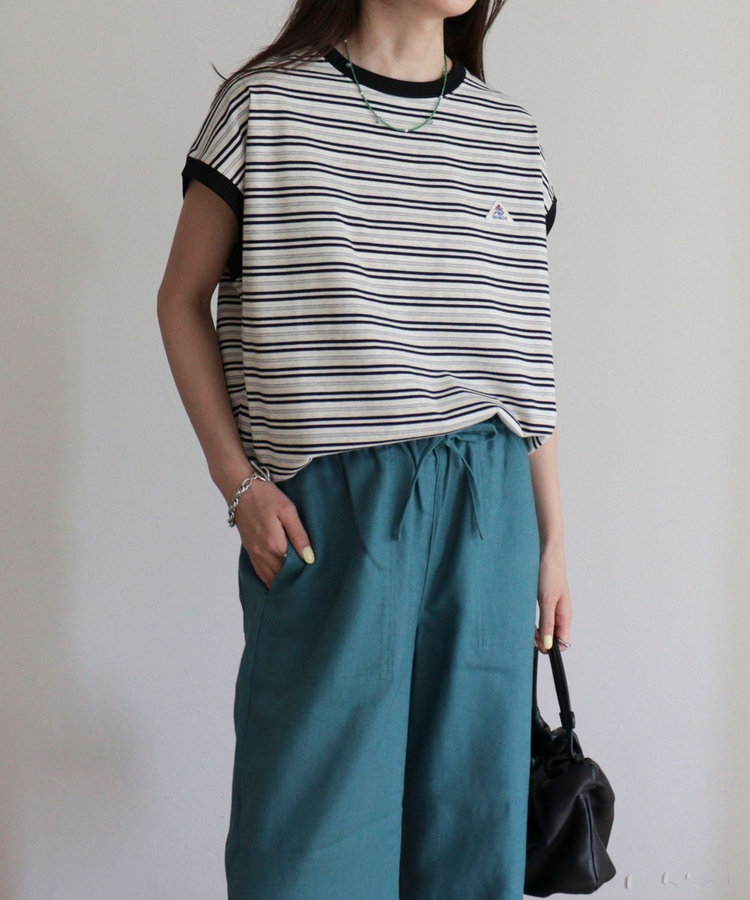 【GEVACO/ゲバコ】クルーネックフレンチスリーブTシャツ