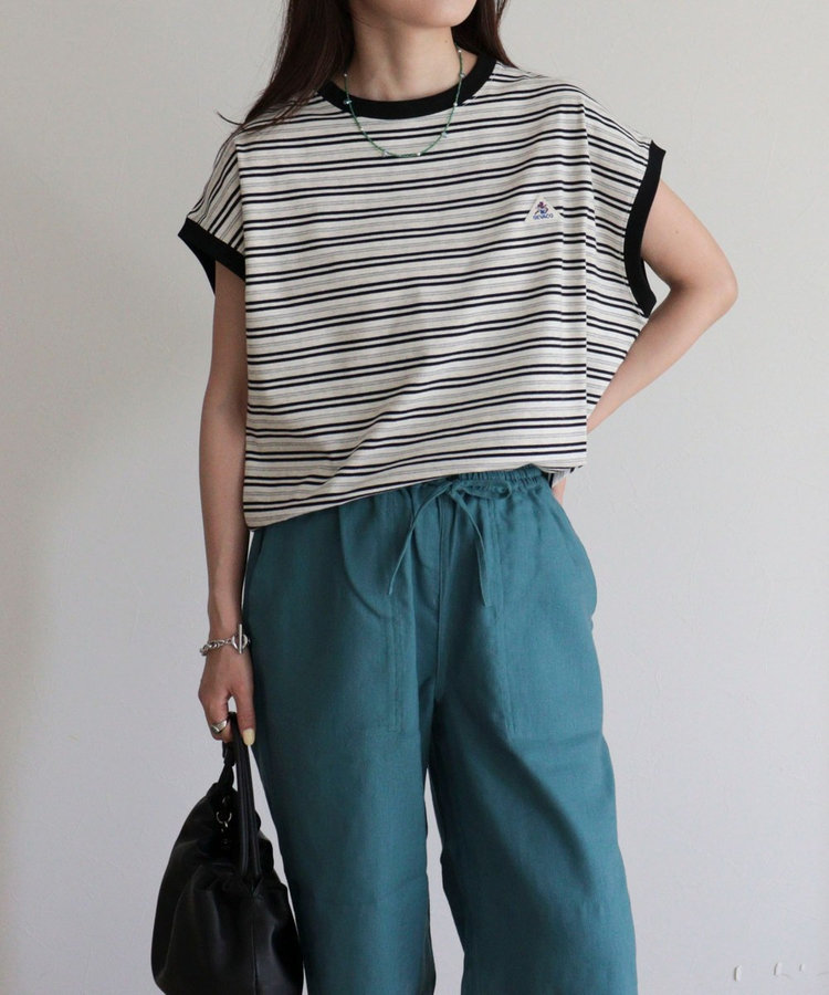 【GEVACO/ゲバコ】クルーネックフレンチスリーブTシャツ