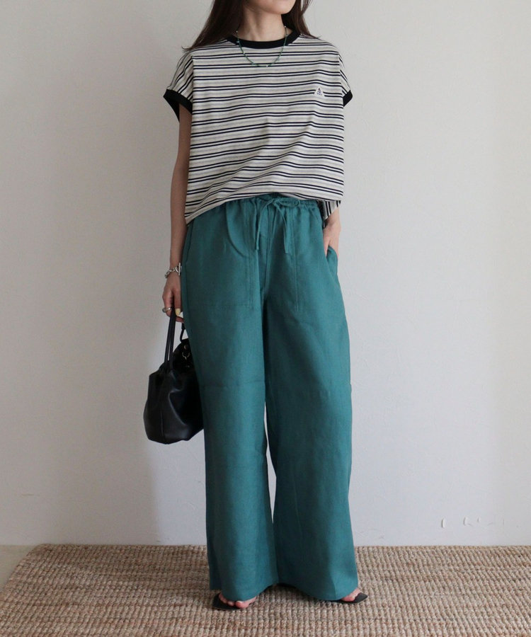 【GEVACO/ゲバコ】クルーネックフレンチスリーブTシャツ