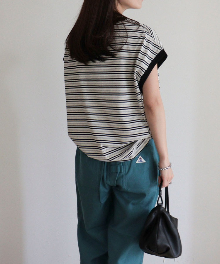 【GEVACO/ゲバコ】クルーネックフレンチスリーブTシャツ