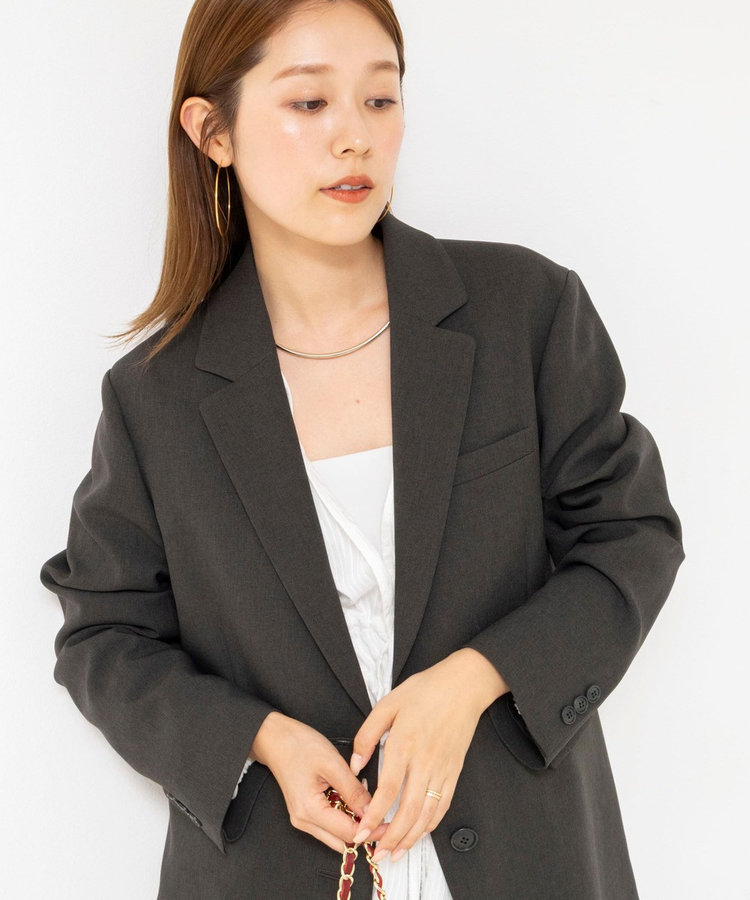 【PR阿部☆別注】《抗ピリング/ストレッチ》ウォッシャブルダブルクロスオーバージャケット
