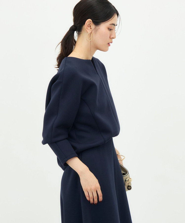 《UVカット/接触冷感/セットアップ対応》ウォッシャブルダンボールキーネックプルオーバー