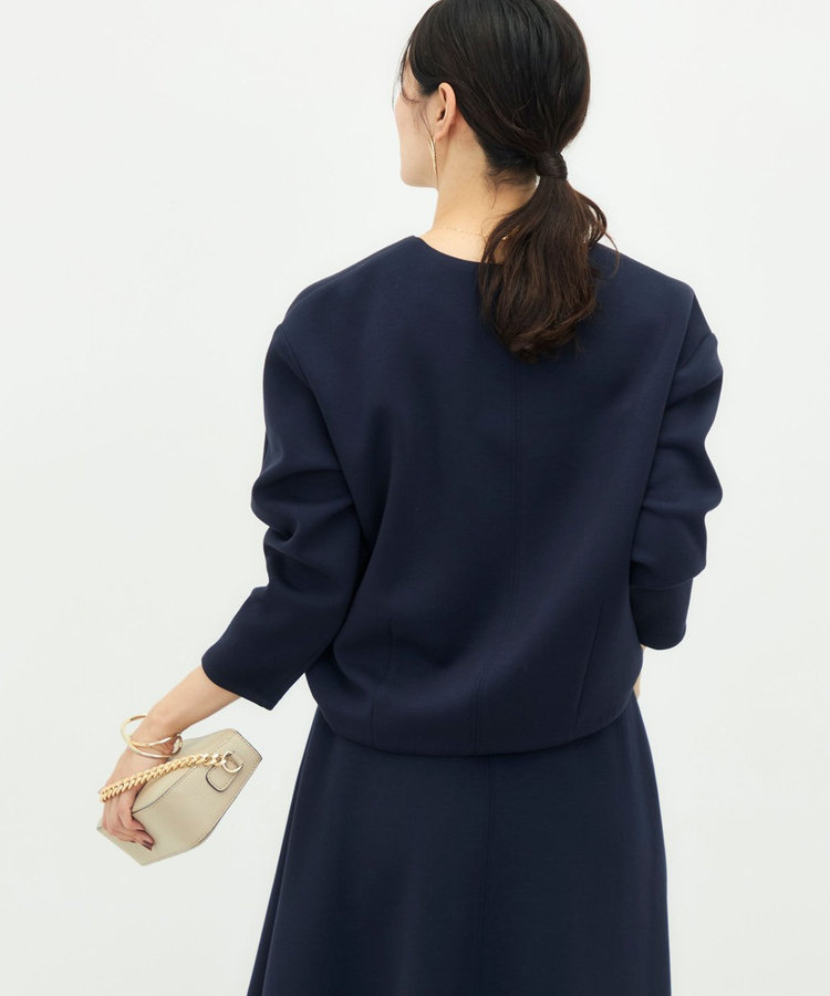 《UVカット/接触冷感/セットアップ対応》ウォッシャブルダンボールキーネックプルオーバー