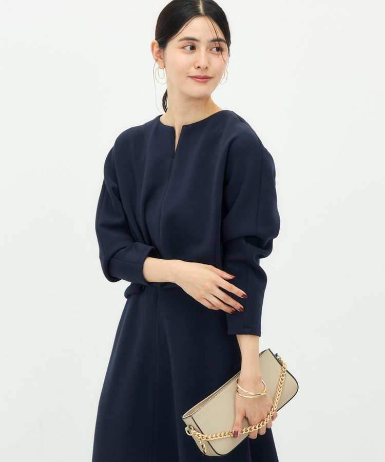 《UVカット/接触冷感/セットアップ対応》ウォッシャブルダンボールキーネックプルオーバー