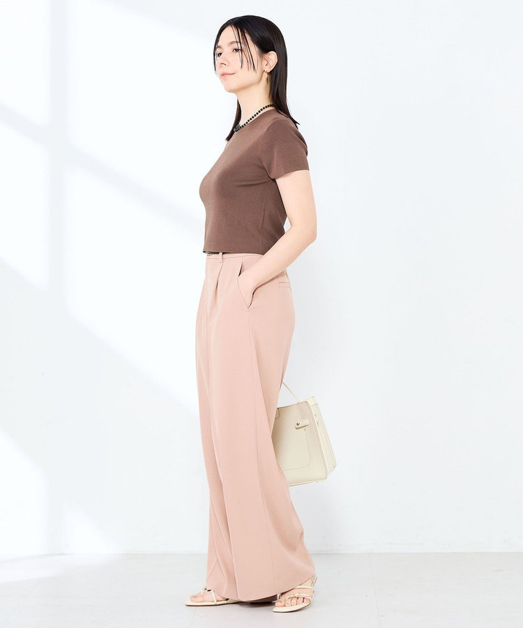 《手洗い可能/アンサンブル対応》マルチファンクション総針半袖プルオーバー
