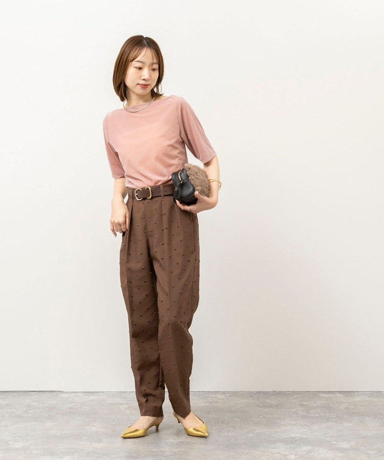 《接触冷感》ウォッシャブルシアーベロア2WAYプルオーバー