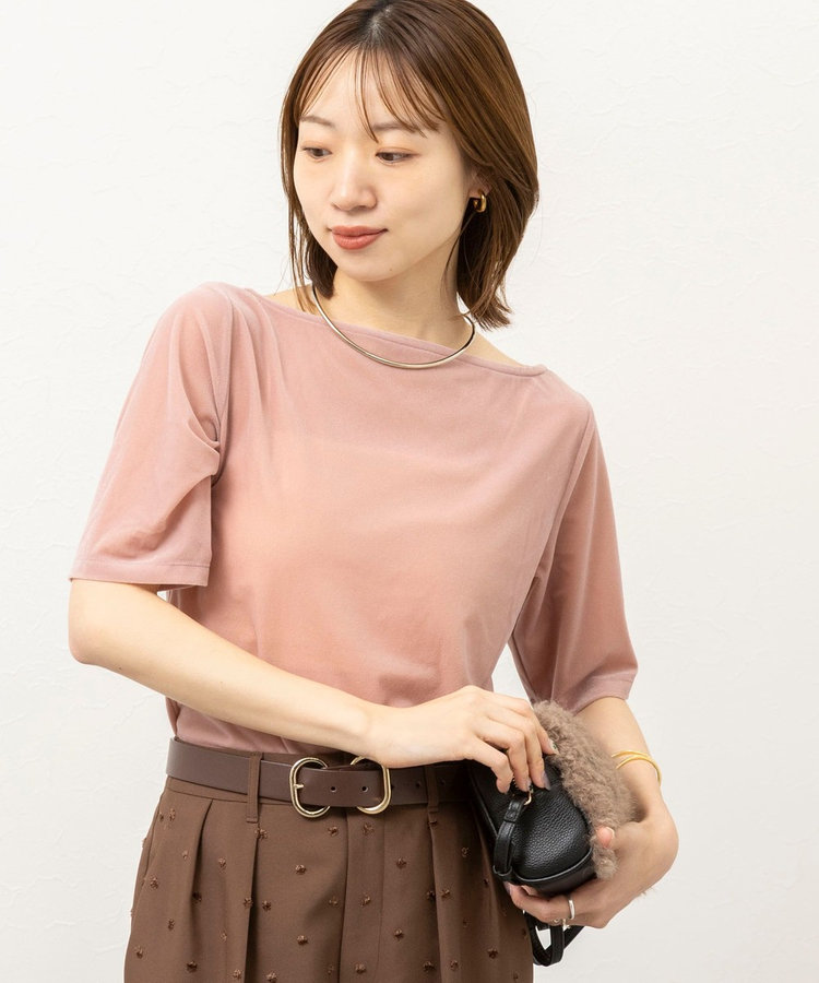 《接触冷感》ウォッシャブルシアーベロア2WAYプルオーバー