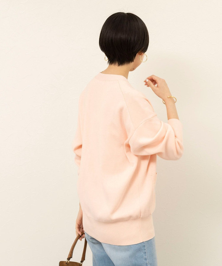 【WEB限定】《手洗い可能》総針ビックVネックカーディガン