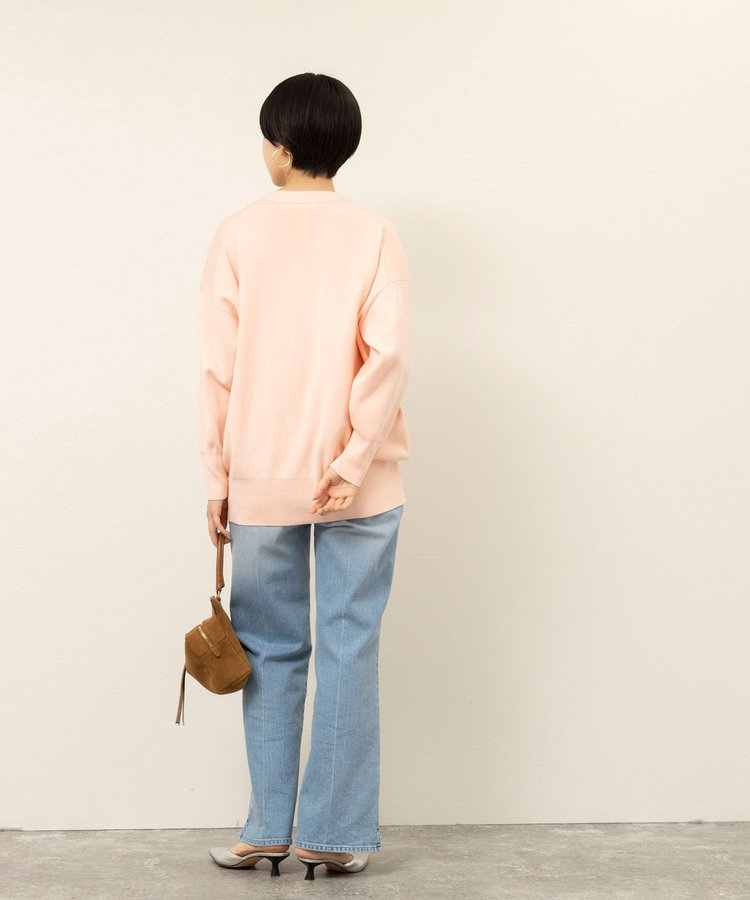 【WEB限定】《手洗い可能》総針ビックVネックカーディガン