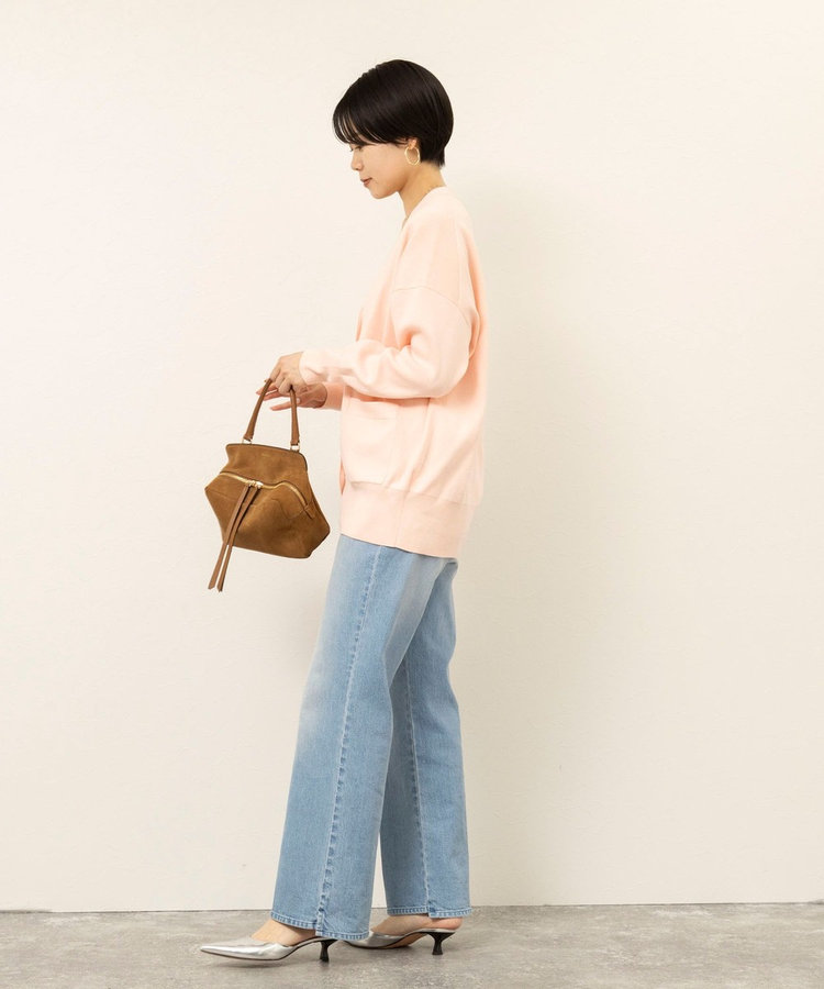 【WEB限定】《手洗い可能》総針ビックVネックカーディガン