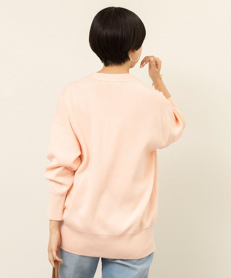 【WEB限定】《手洗い可能》総針ビックVネックカーディガン