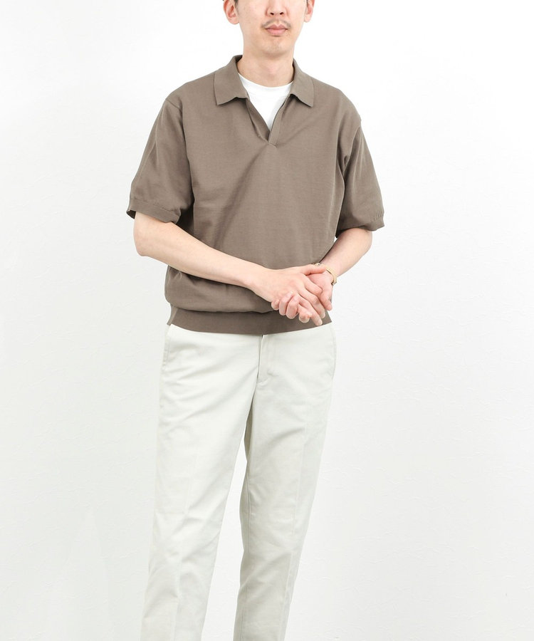 ［WEB限定 TIME SALE！］強撚シルクコットン 成型スキッパーニットポロ 26SS / ウォッシャブル