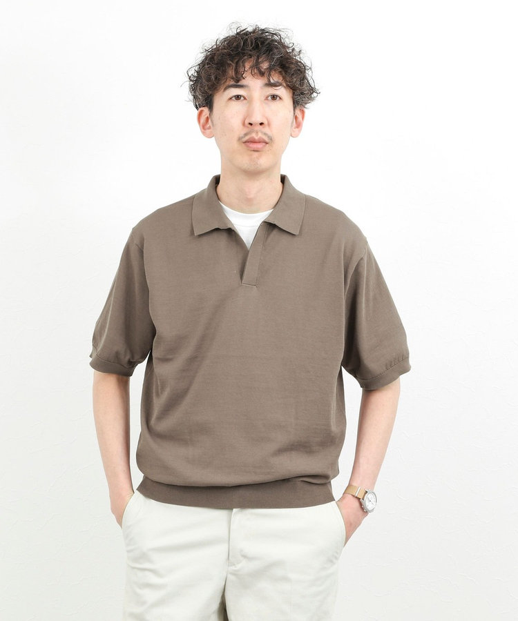 ［WEB限定 TIME SALE！］強撚シルクコットン 成型スキッパーニットポロ 26SS / ウォッシャブル