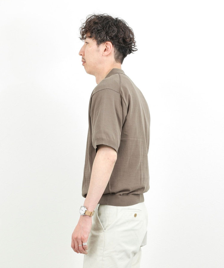 ［WEB限定 TIME SALE！］強撚シルクコットン 成型スキッパーニットポロ 26SS / ウォッシャブル