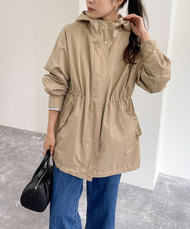 撥水加工ミディ丈フードブルゾン（4-0021-5-24-003）｜fredy emue