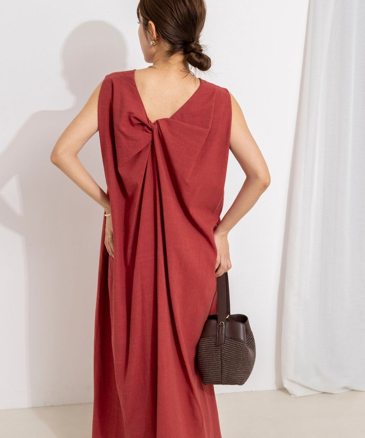 【WEB限定】ウォッシャブルバックツイストドレス