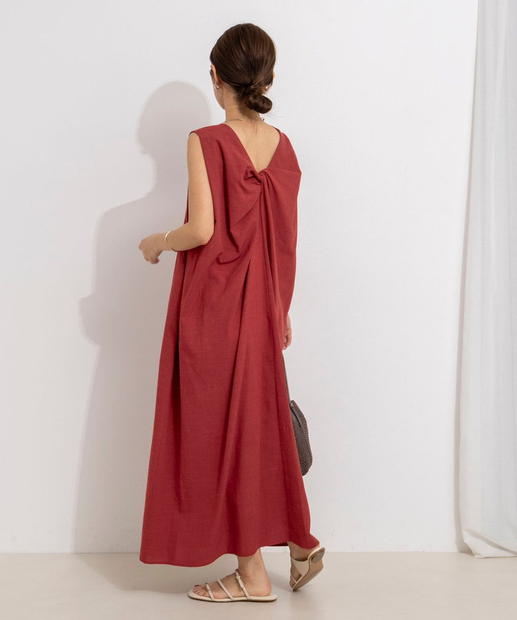 【WEB限定】ウォッシャブルバックツイストドレス