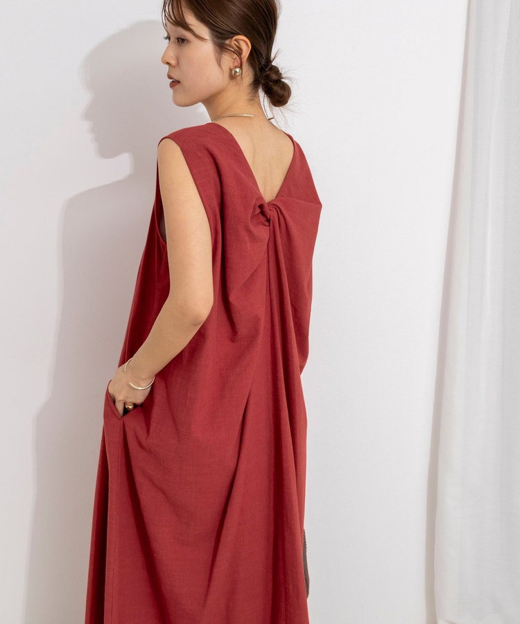【WEB限定】ウォッシャブルバックツイストドレス