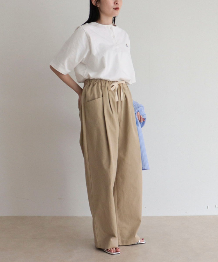 【GEVACO/ゲバコ】別注レディースヘンリーネックTシャツ