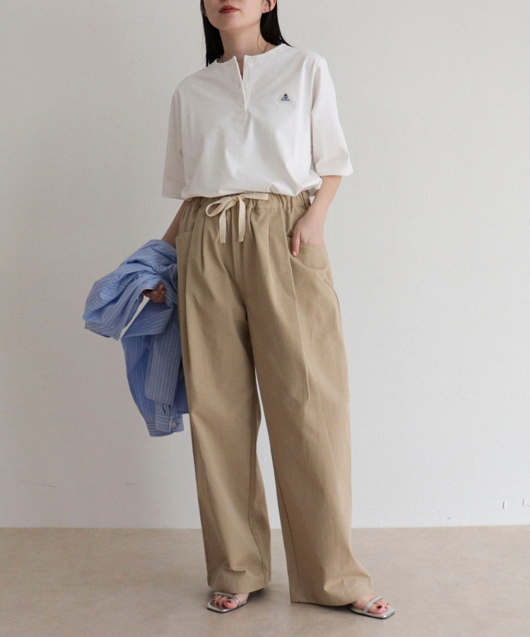 【GEVACO/ゲバコ】別注レディースヘンリーネックTシャツ