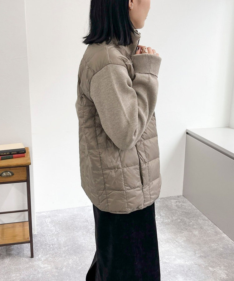 WEB限定】【TAION/タイオン】ハイネックニットダウンカーデ（4-0320-6