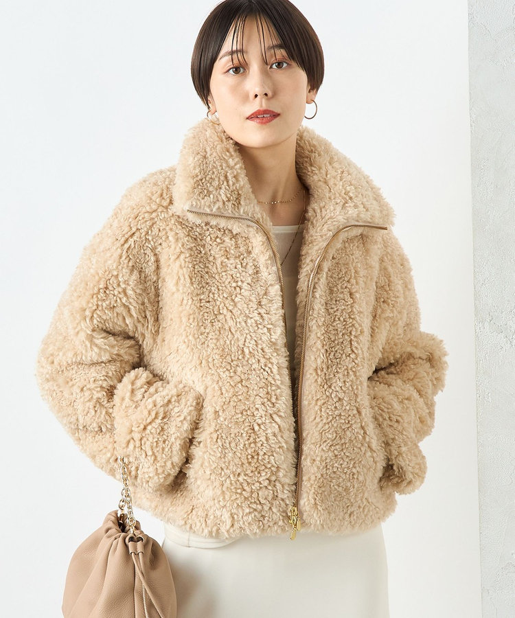 フェイクシープファーショートブルゾン（4-0030-5-04-005）｜NOLLEY'S  sophi(ノーリーズソフィー）｜NOLLEY'S(ノーリーズ）｜women（WOMEN）｜NOLLEY'S MALL（ノーリーズ モール）