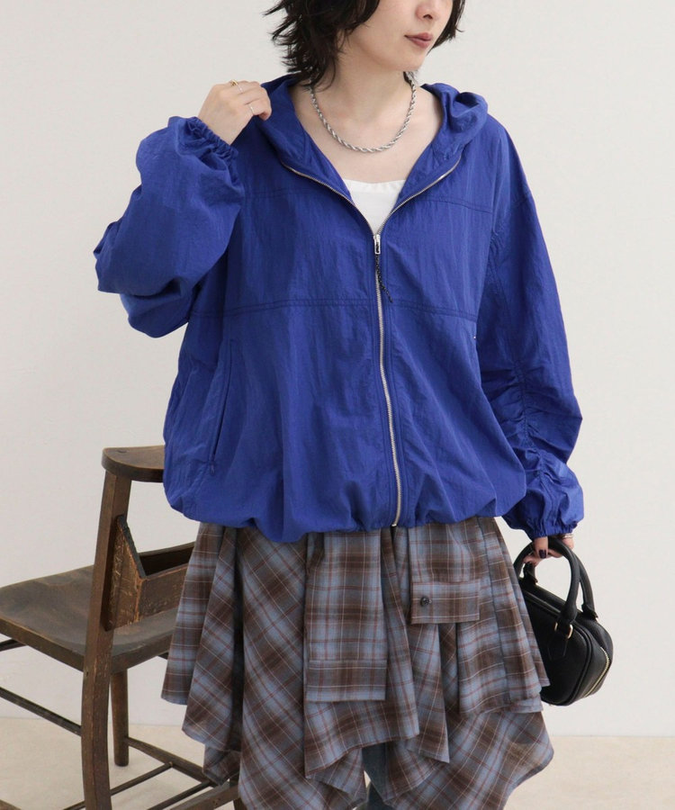 撥水フーディボリュームブルゾン