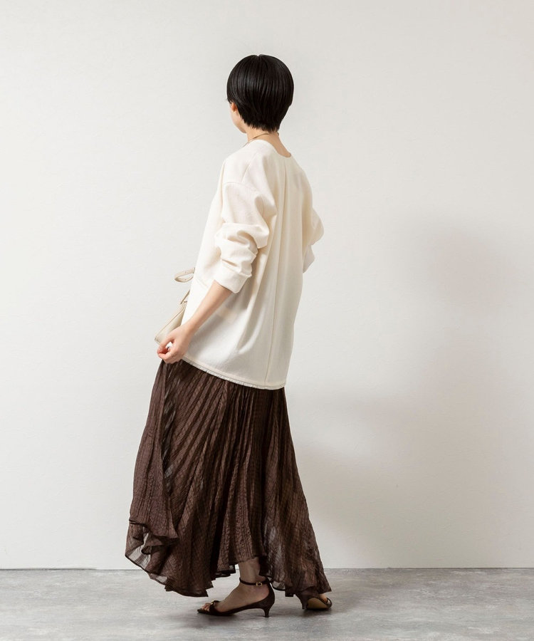 【WEB限定】ウォッシャブルシアーチェックプリーツスカート