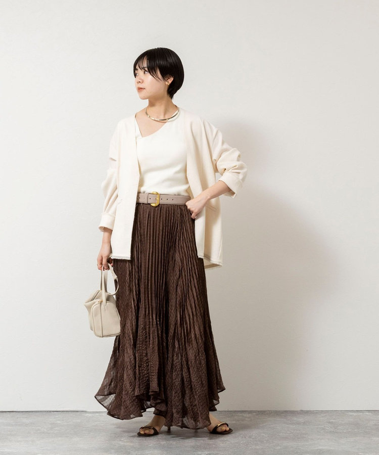 【WEB限定】ウォッシャブルシアーチェックプリーツスカート