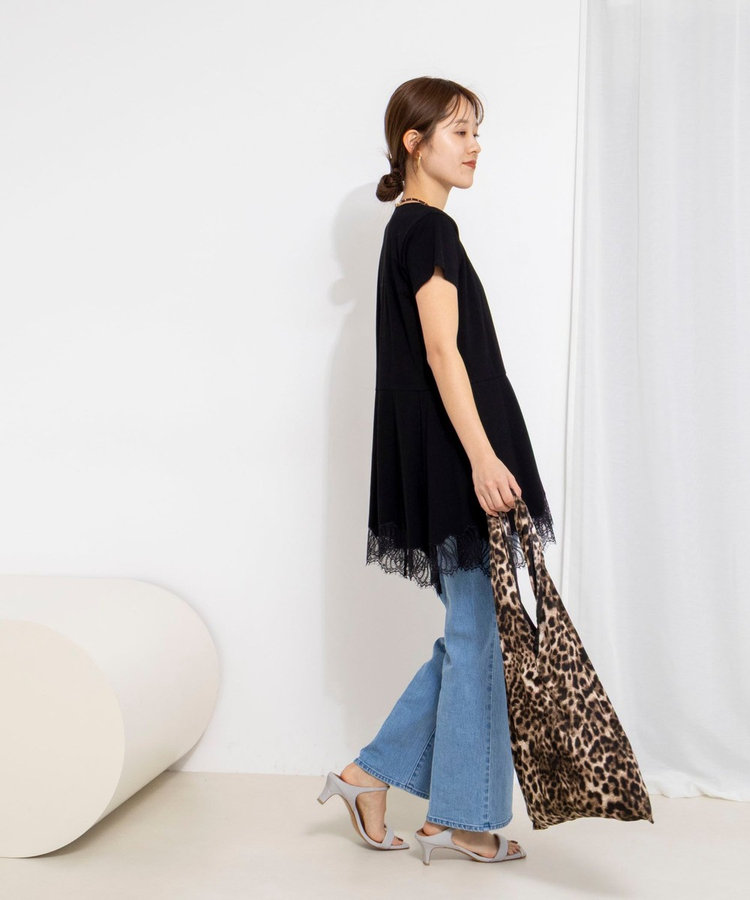 【WEB限定】ウォッシャブルヘムレースカットソー