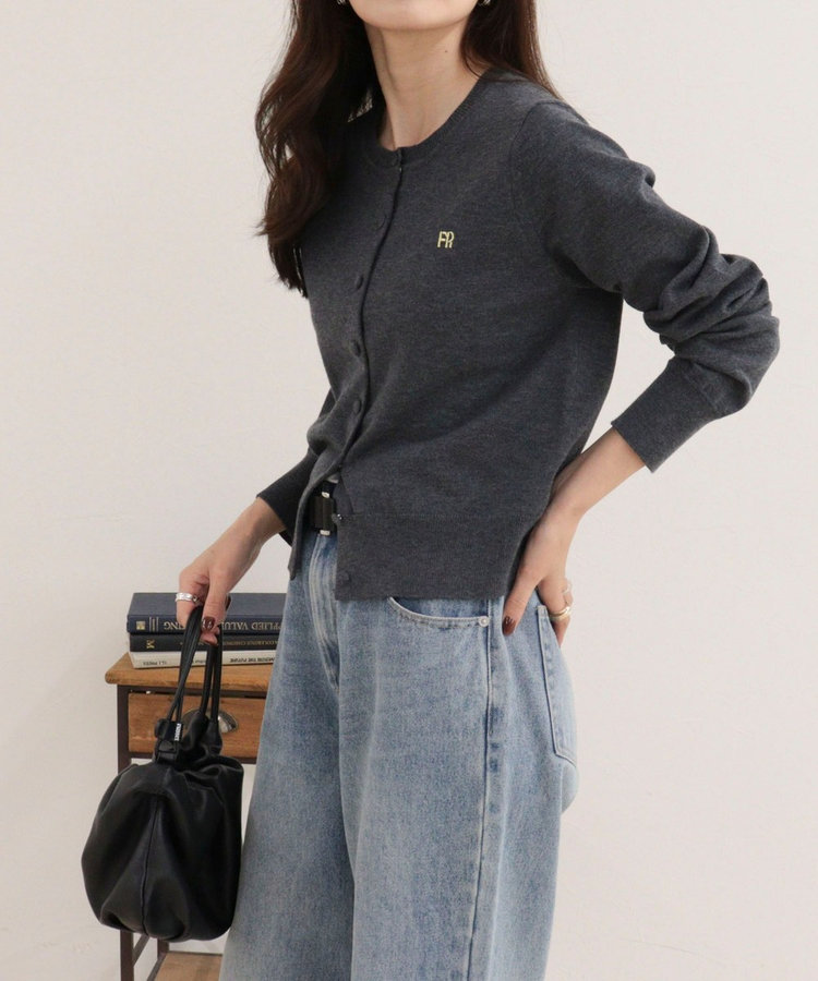 FR刺しゅうBASIC天竺カーディガン