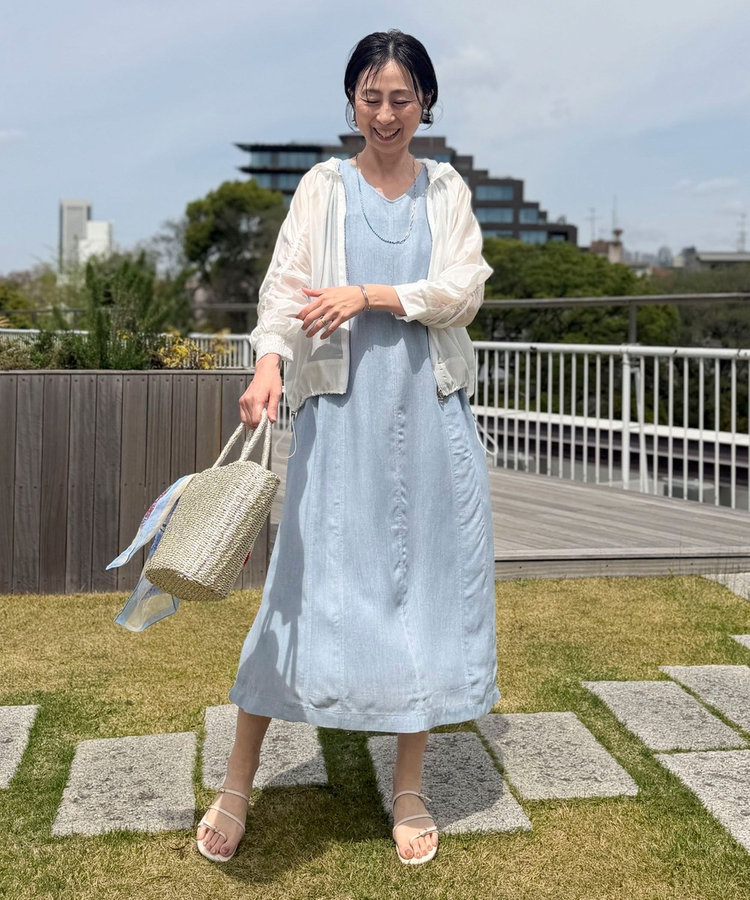 オーガンジーグログランフードブルゾン